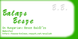 balazs besze business card